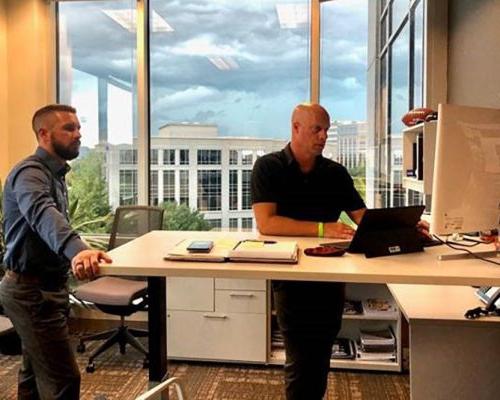 Employees working in the Dallas office